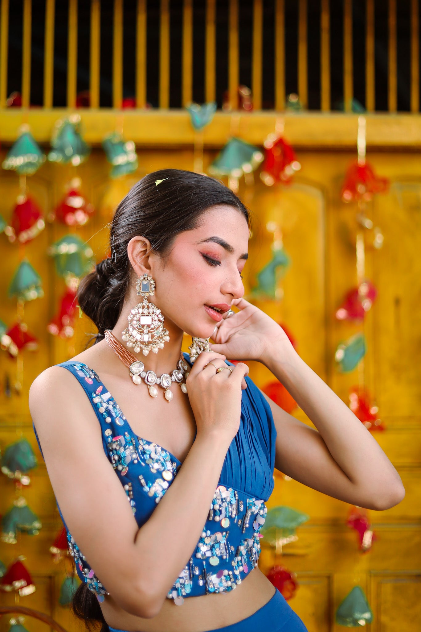 Drape Saree & Blouse Set