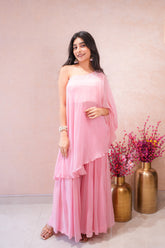 OFFSHOULDER PINK DRESS