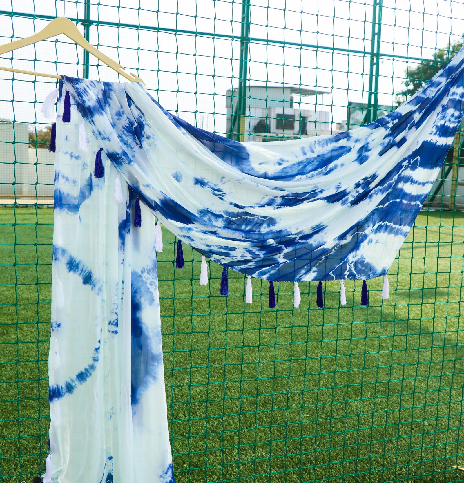 Tie & Dye Dupatta with Tassels