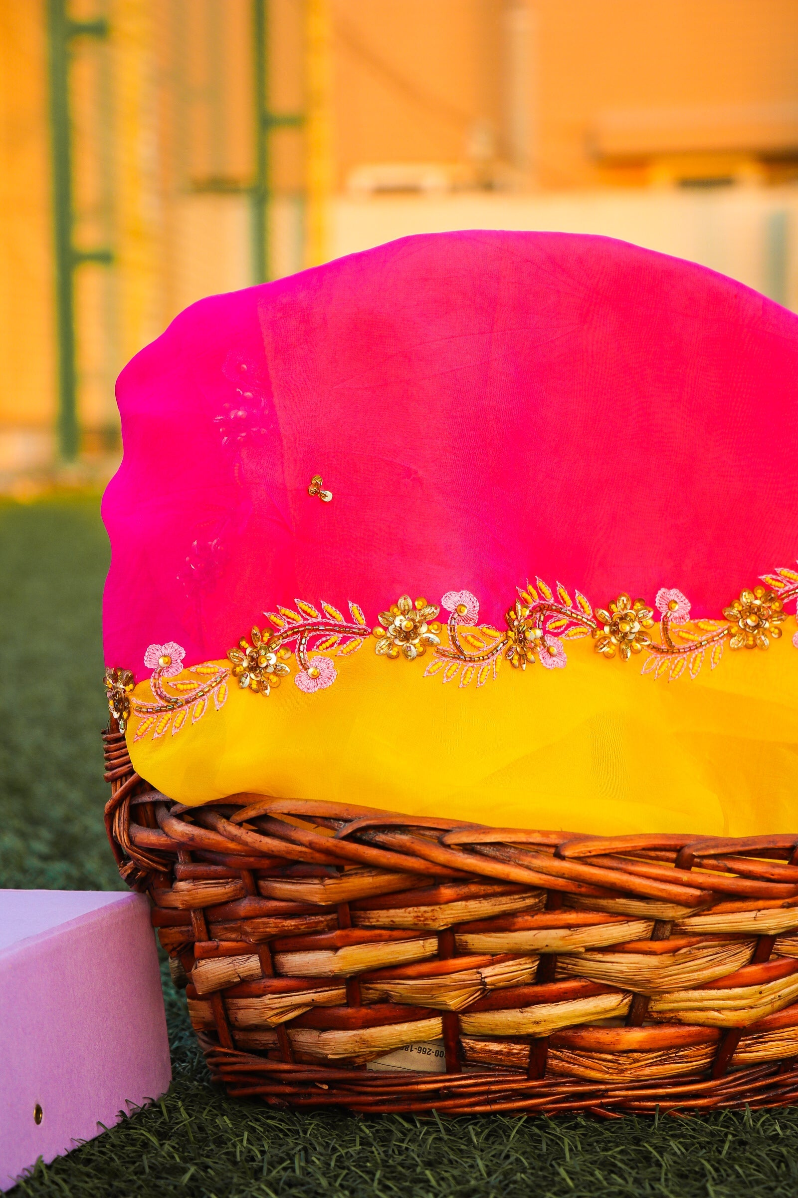 two colored shadded dupatta