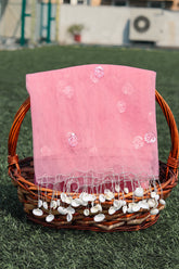 Pink Shell Tassels Dupatta