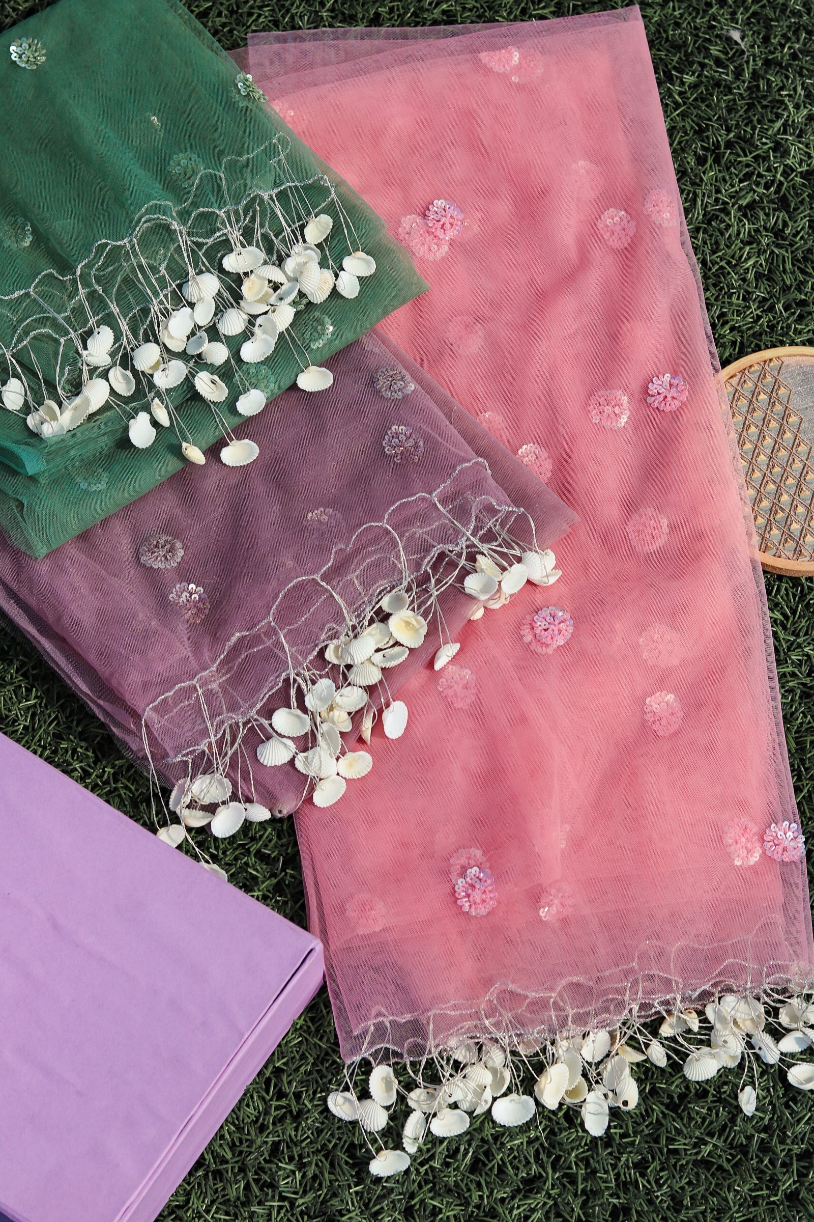 Shell Tassels Dupatta for Beach Wedding