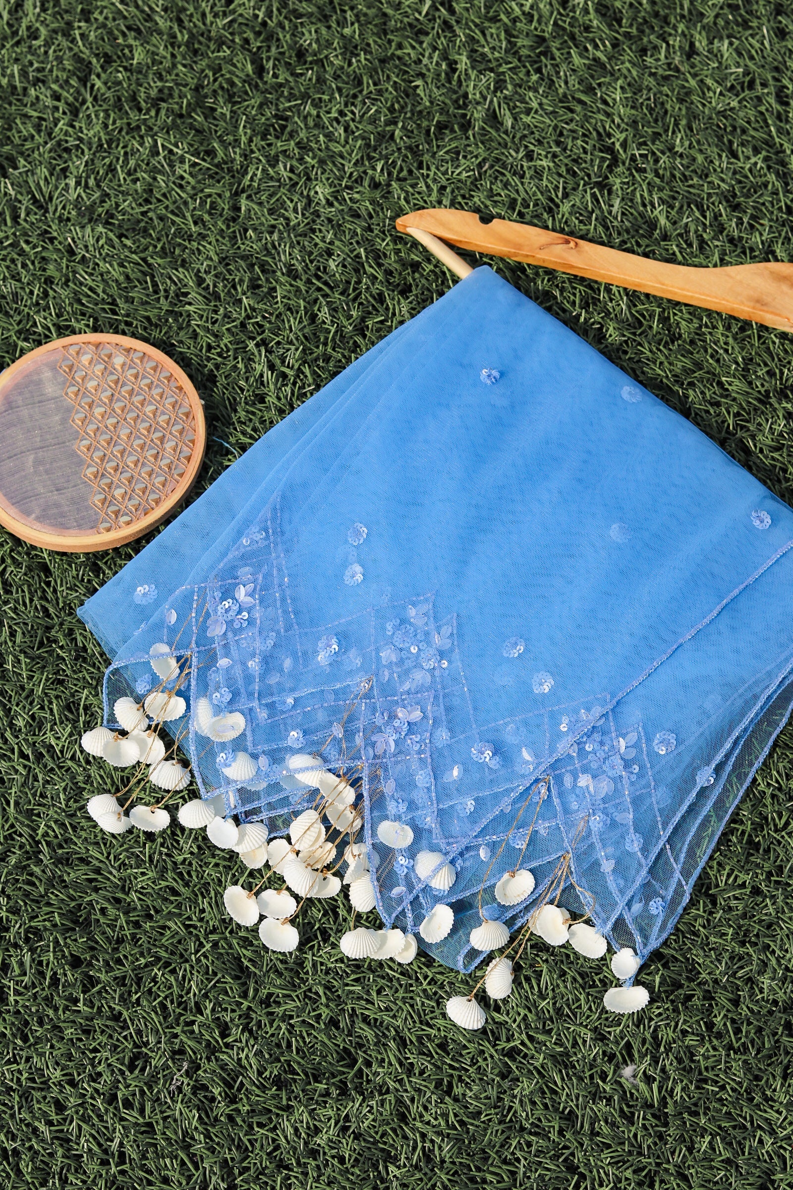 Shell Tassel Dupatta