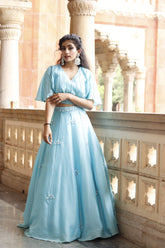 Blue Handwork Lehenga Set