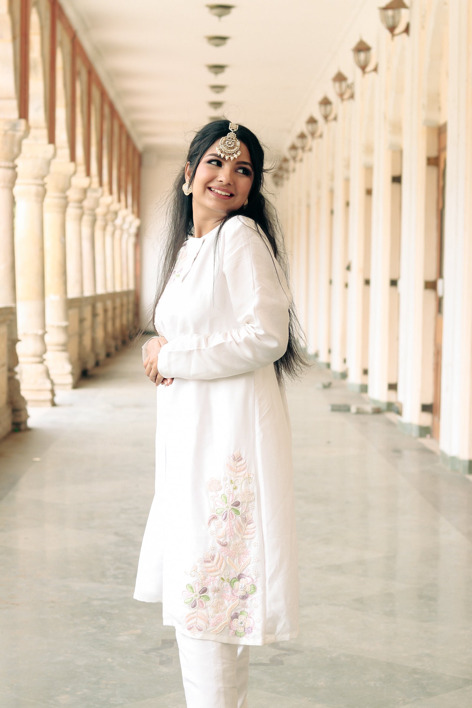 White Silk Coordset