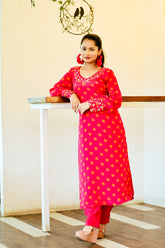 Pink Coordset with Handwork Detail